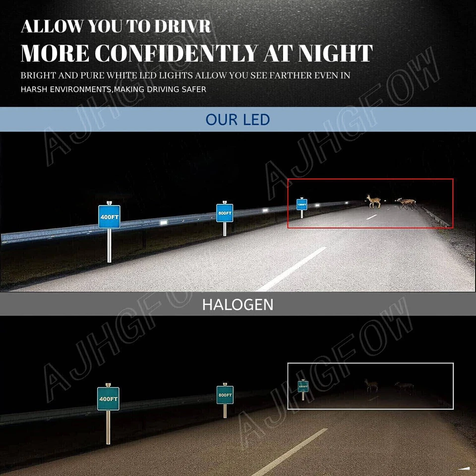 Faros LED de haz alto+bajo para GMC C1500 K1500 Sierra SLE 1990-1999 Foto 2 de 4