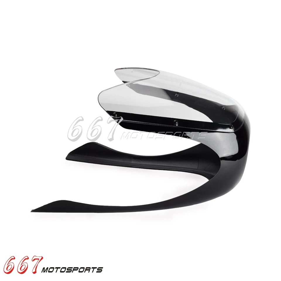 For Ducati Honda BMW Thruxton Yamaha Suzuki Cafe Racer Headlight Fairing Clear - Image 4 of 4