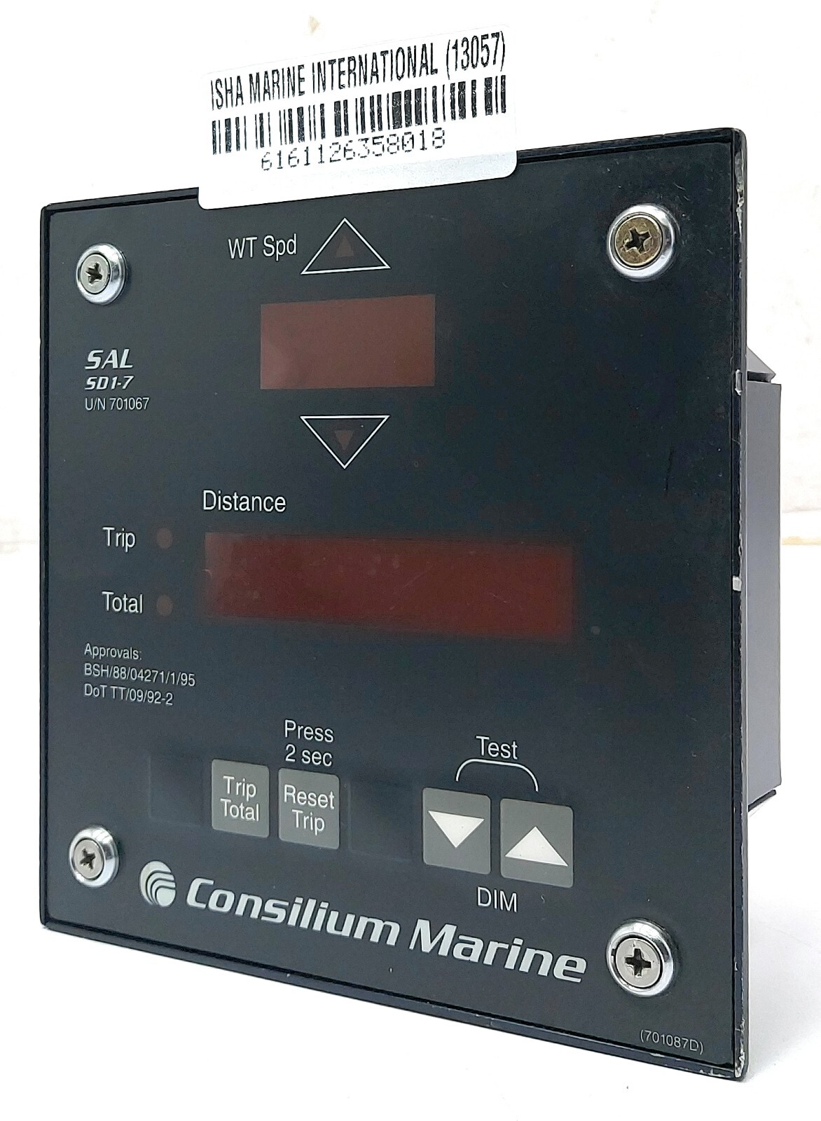 Consilium Marine SAL SD1-7 701067D Speed and Distance Display