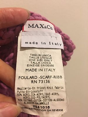authentic MAX & CO Made in Italy colorful knit Scarf