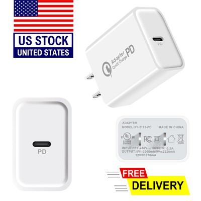 20W USB-C Fast Charger Power Adapter Block For iPhone 15/Plus / 15 Pro Max Lot