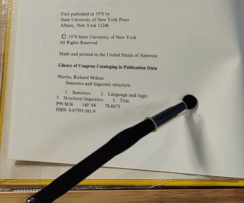 Semiotics & Linguistic Structure: A Primer of Philosophic Logic R. M. Martin HC - Picture 3 of 10