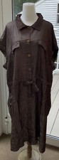 NEW - LuLaRoe XL Chambray Stacie Shirt Dress - Metallic Brown - NWT