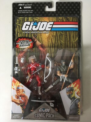 G.I. GI Joe 25th Anniversary Comic Pack Hardmaster Snake Eyes 2008 neu 3.75 OVP