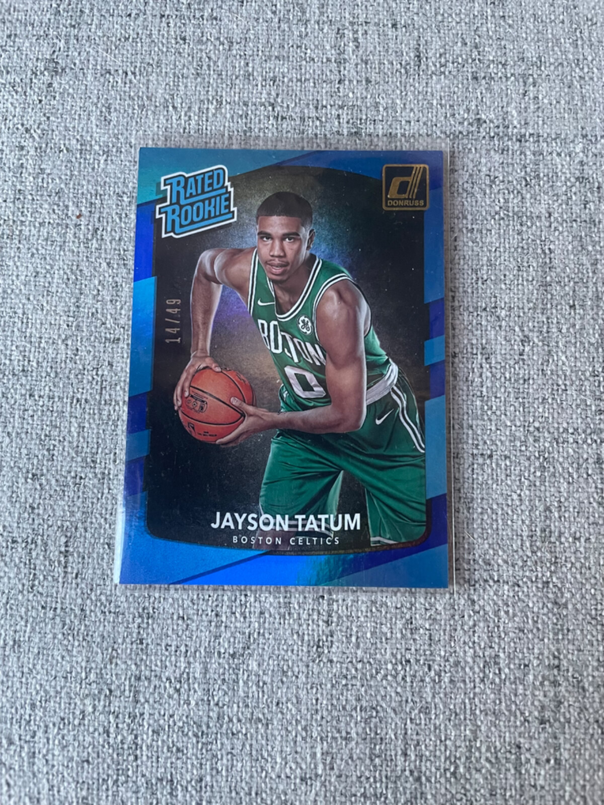 2017 Panini Donruss Jayson Tatum Rated Rookie Blue Laser Holo 0/49