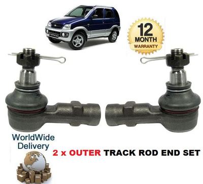 FOR DAIHATSU TERIOS 1997-2006 NEW 2x OUTER LEFT & RIGHT TRACK TIE RACK ROD END