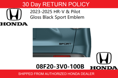 2023-2025 HR-V & Pilot Genuine Honda Gloss Black Sport Emblem