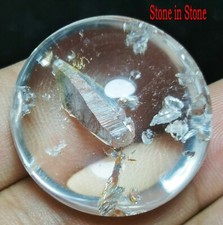 Natural Clear Rutilated "Stone Inside Stone" Quartz Crystal Pendant Healing