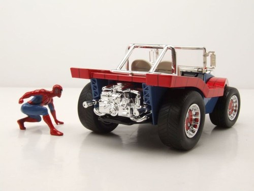 Silla de Paseo Azul Rojo Con Spiderman Figura Coche a Escala 1:24 Jada Toys - Imagen 2 de 9