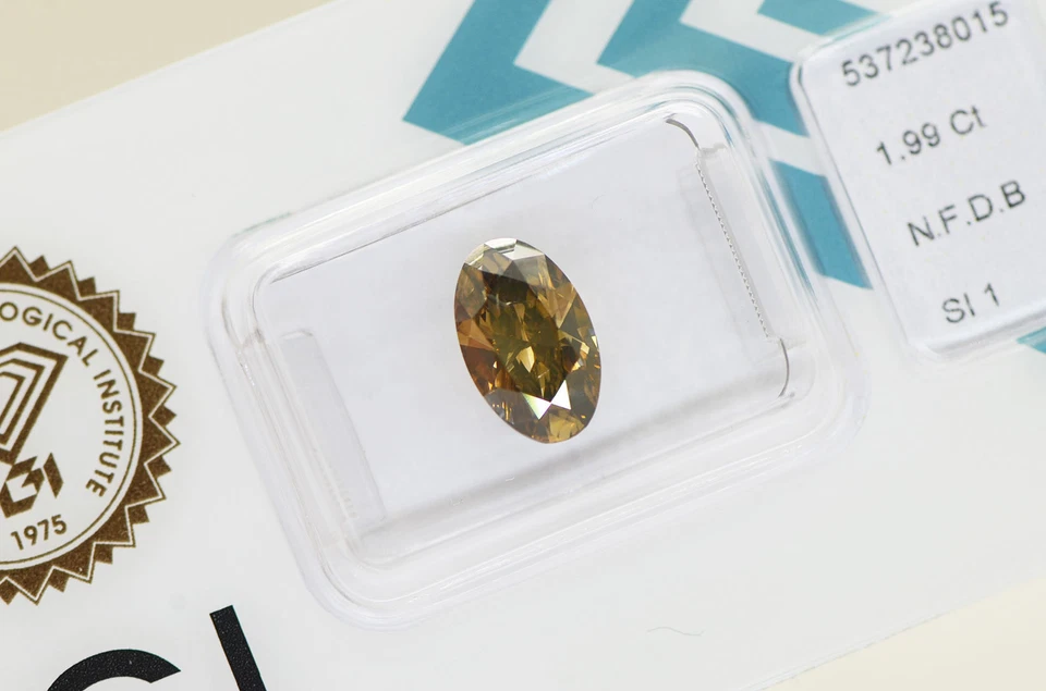 Brown Diamond Oval Shape Natural Fancy Color Loose 1.99 Carat SI1 IGI Certified - Image 4 of 4