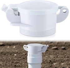4" White Sewer Cap for RV Sites/Campgrounds Odorless Male Sewer Cap Easily Threa