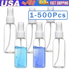 30/60ML Travel Spray Bottle Plastic Transparent Perfume Empty Atomizer USA Lot