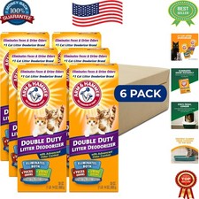 Ultimate Cat Litter Deodorizer - 9 Days Freshness, Baking Soda, 30 Oz, 6 Pack
