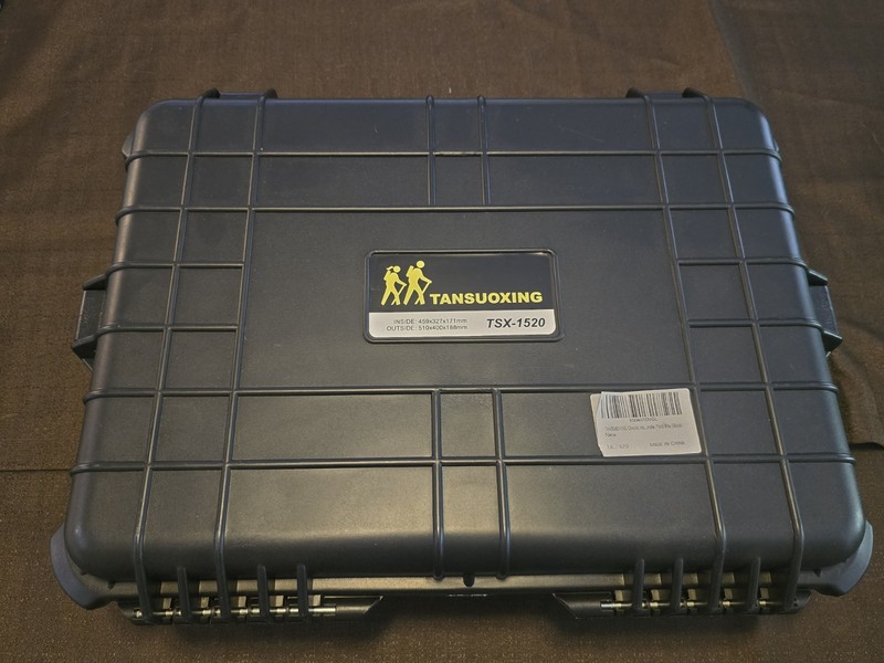 TANSUOXING TSX-1520 Hard Plastic Pistol Case Black w/ Padded Interior, 1 Gun