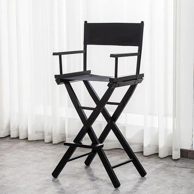 PETS-CENTER-UK Professional Director Tall Makeup Artist Chair Folding Photo Prop Chair Aluminum