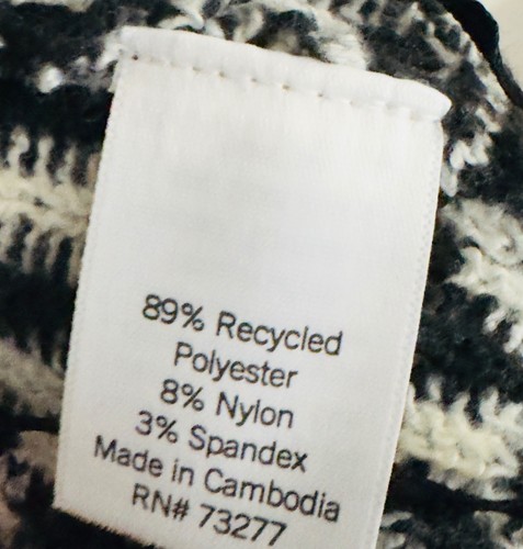 Fabrycznie nowy z metką Croft & Barrow Damski duży czarno-biały sweter z krawatem - Zdjęcie 5 z 7