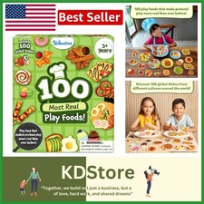 Pretend Play Food Set 100 Pieces Kids Kitchen Toys Gift for Toddler Boys Girls