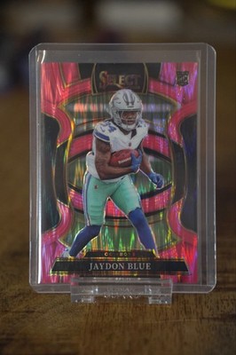 2025 Panini Select - #96 Jaydon Blue (RC) Pink Shock Prizm - Dallas Cowboys