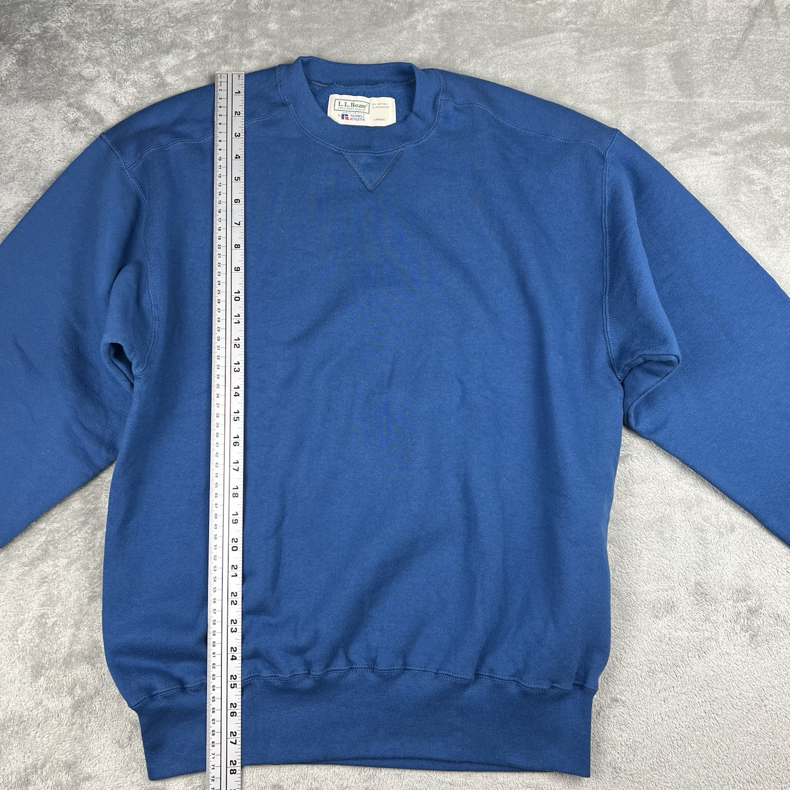 LL Bean Sweatshirt Men L Russell Athletic V Stitch USA Vintage 80s 90s Crewneck