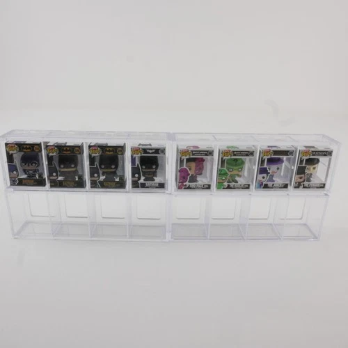 Lot of 8 Funko Bitty Pop! DC Batman Figures – 1989 / Returns / Forever / 1997 Co