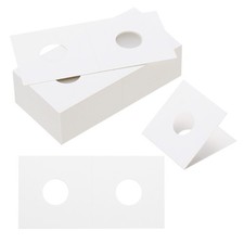 2x2 Coin Flips, 250pcs 17.5mm Cardboard Coin Holder Paper Coin Holders, White