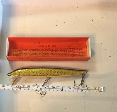 Vintage Rapala Palsa Minnow 108 11cm Finland Gold Black Scale w/ Box Balsa Lure