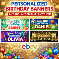 Personalized Birthday Banners   Happy Birthda...