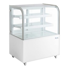 36" Curved Glass White Refrigerated Bakery Display Case