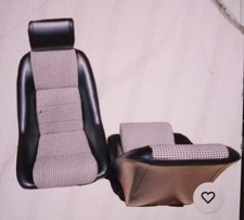 2 Sedili Fusina In Skay Nero E Tessuto Piede Pool No Poggiatesta