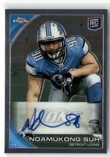 2010 Topps Chrome Rookie Autographs #C160 Ndamukong Suh RC Detroit Lions