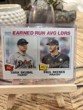 2026 Topps Heritage Tarik Skubal Paul Skenes ERA Leaders #7 Tigers-Pirates