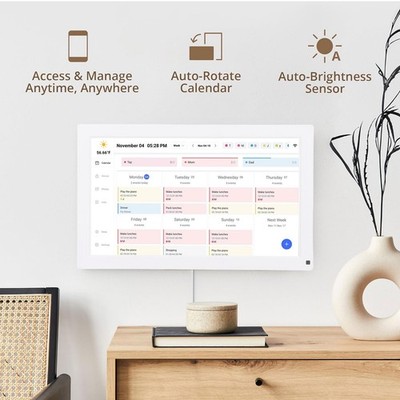 15.6 Inch Wall Planner Digital Calendar Chore Chart Smart Touchscreen