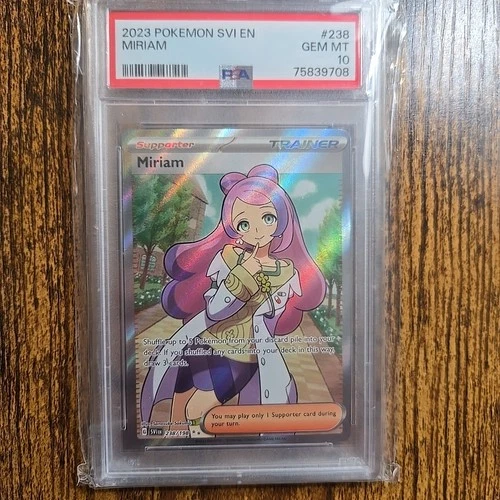 Pokémon TCG Miriam Scarlet & Violet Holo Ultra Rare Card 238/198 PSA 10