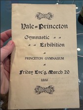 FREE SHIP! 1896 Yale and Princeton Gymnastics Exhibition Brochure