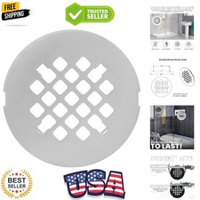 4    Brushed Nickel Snap-in Shower Drain Cover - Stainless Steel Replacement ...