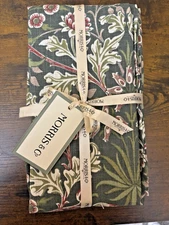 Morris & Co Dinner Fabric Napkins Hyacinth Green Floral Set of 8 Cotton 20x20