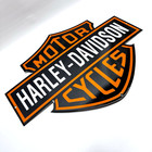 Harley-Davidson Motorcycles - Logo Sheild - Vintage Porcelain Sign - Advertising