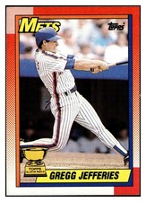 Gregg Jefferies 1990 Topps #457 New York Mets VTG Baseball *318B