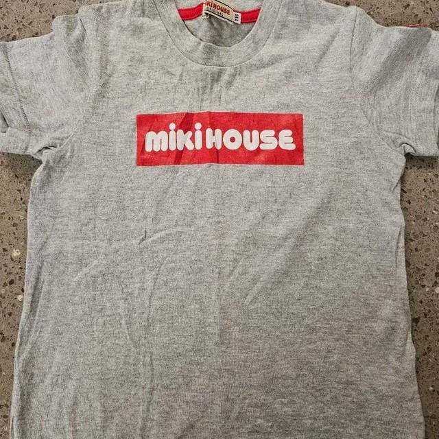 Mickey Mouse Gray Short Sleeve T-shirt Size 110 - Excellent