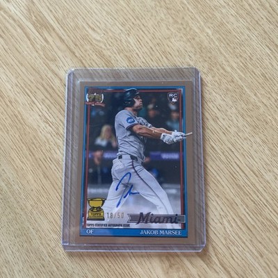 2026 Topps Series 2 1991 Topps Jakob Marsee RC Auto  18/50 91B2-JMA MARLINS