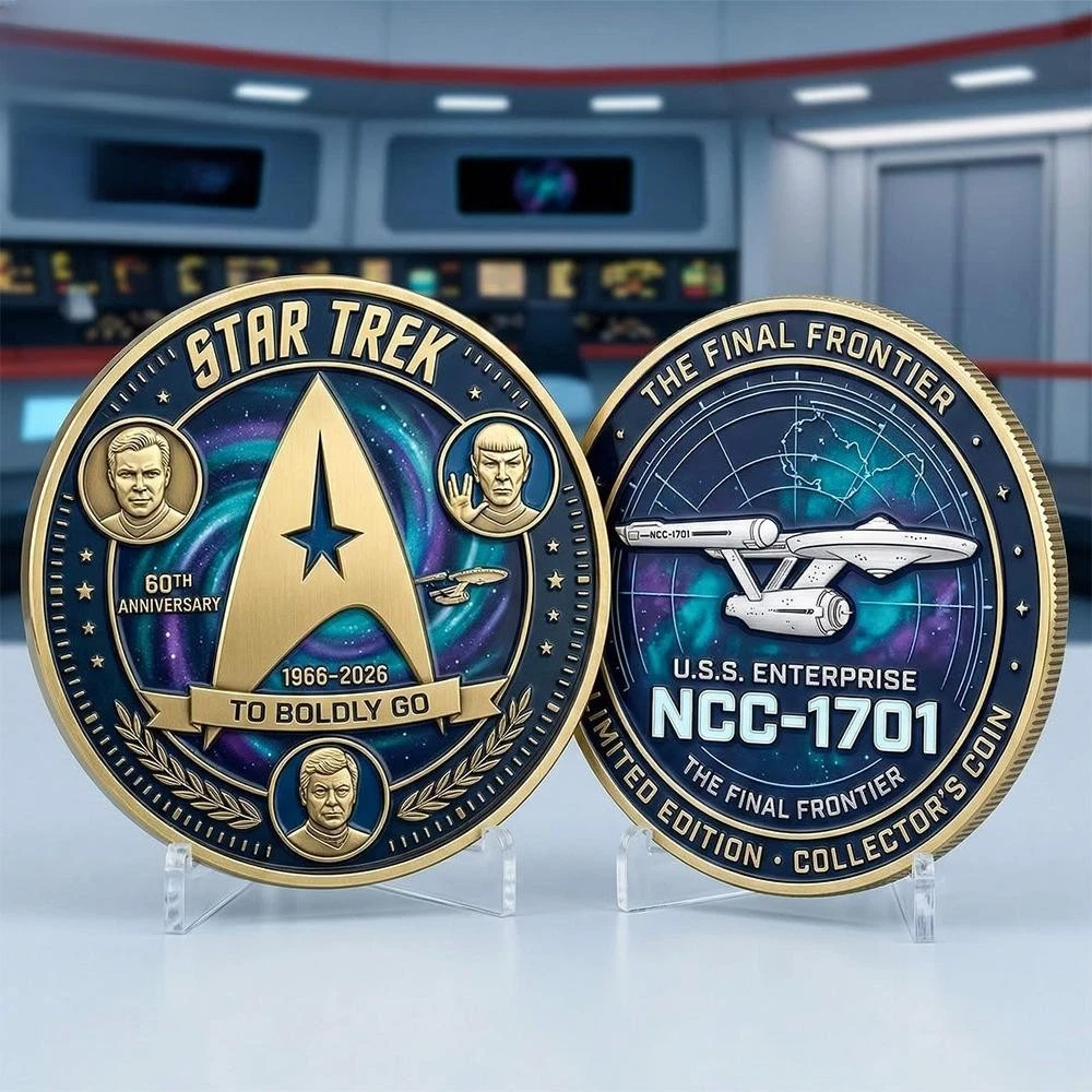 Star Tre k 60Th Anniversary Ncc 1701 Enterprise Collectors Coin
