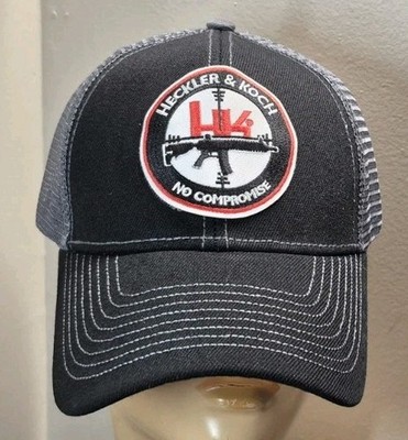 Heckler And Koch No Compromise Black & Gray Mesh Structured Baseball Cap Gun Hat