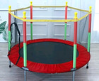 Kids Mini Trampoline Steel with Safety Net Enclosure Foam Poles