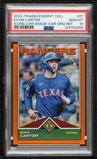 2024 Transcendent Collection Orange Refractor 11/25 Evan Carter #87 PSA 10 04cw