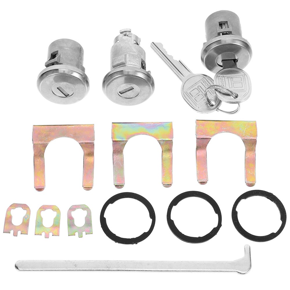 1 Set Automotive Door & Trunk Lock Cylinder Set Compatible With