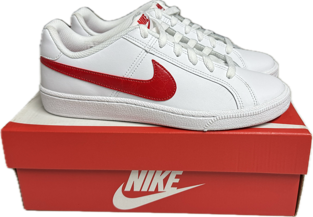 Nike Women's Court Royale White Red Sneaker, 749867-114 | eBay