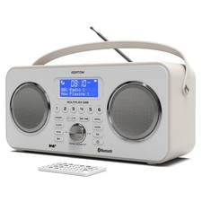 DAB+ FM Portable Radio Alarm Clock Bluetooth - Azatom Muliplex D20 White