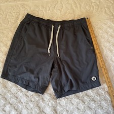 Vuori Kore Men s Large Shorts 7 Inseam Lined Gym Running Stretch Yoga V302 Gray