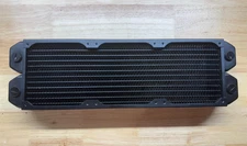 Alphacool NexXxoS UT60 Full Copper Dual-Flow 360mm Radiator, Triple Fan, Black
