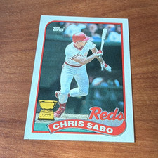 Topps 1989 Chris Sabo Cincinnati Reds #490 Topps All-Star Rookie Baseball Card. rookie card picture